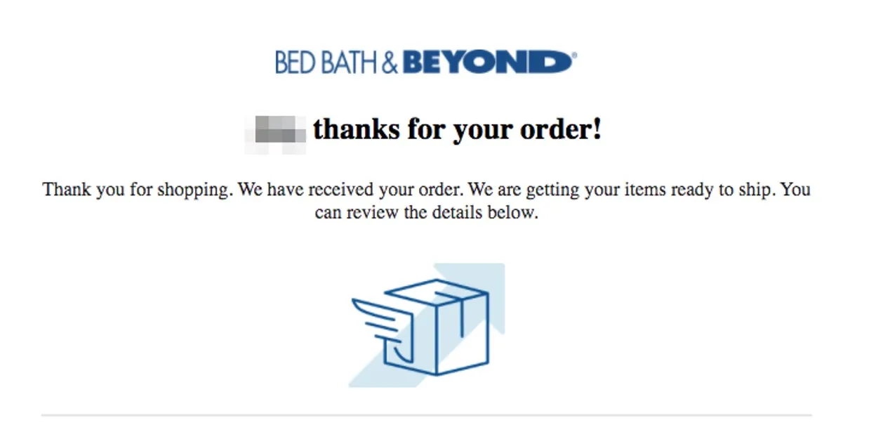 GetResponse transactional email dashboard showing various automated email types for order confirmations and account notifications
